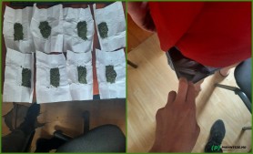 FOTO // Un bărbat din Fălești a fost prins cu 8 pachete de cânepă în buzunar